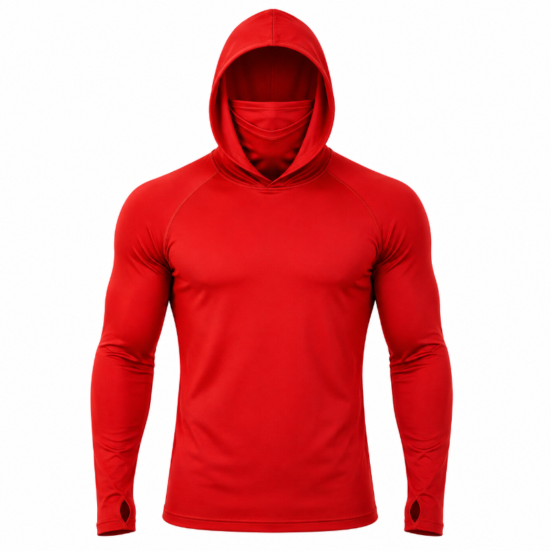 Men's Hooded Long Sleeve Athletic Shirt