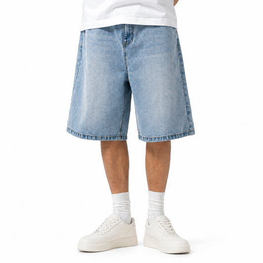 Men’s Baggy Denim Shorts – Loose Fit, No Tight Legs