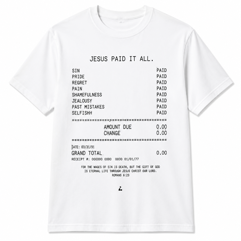 Jesus Paid It All Receipt