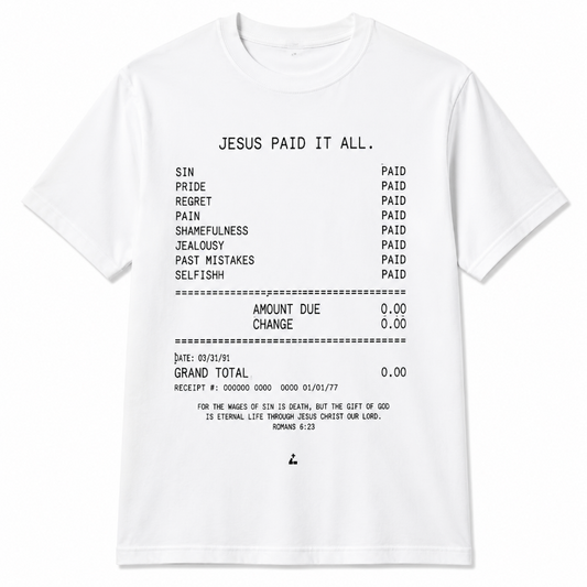 Jesus Paid It All Receipt