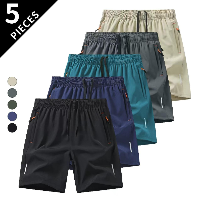 Men's 3/5 Pack SUPER Quick-Dry Athletic Shorts – Instant Dry, Ultra-Light & Breathable Performance Shorts