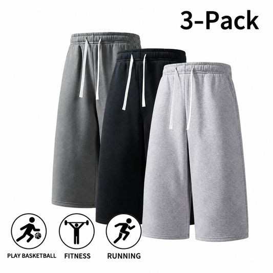 3-Pack Men's Sweat Shorts – Stay Cool, Dry & Comfortable All Day