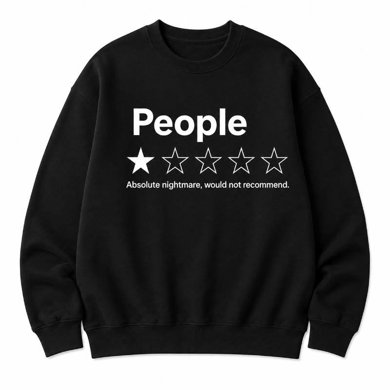 People One Star Review Graphic Sweatshirt