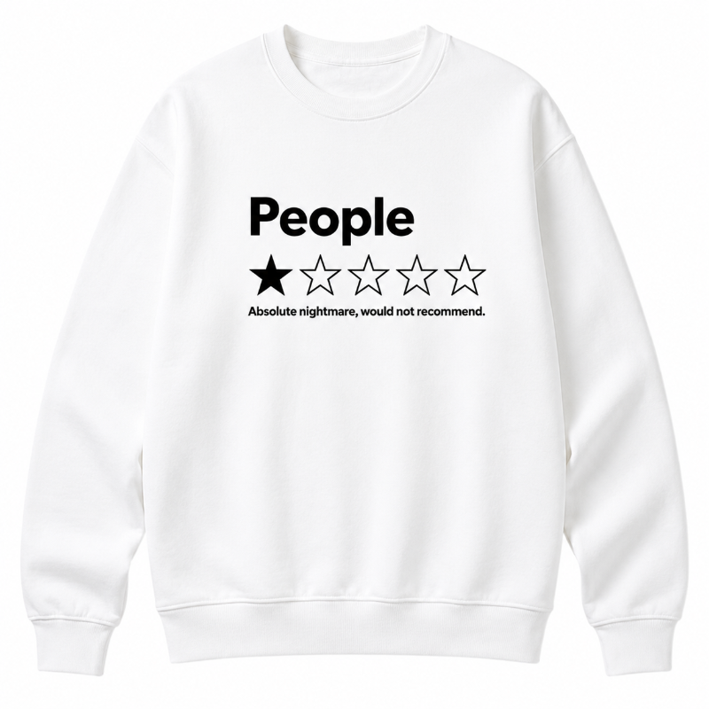 People One Star Review Graphic Sweatshirt
