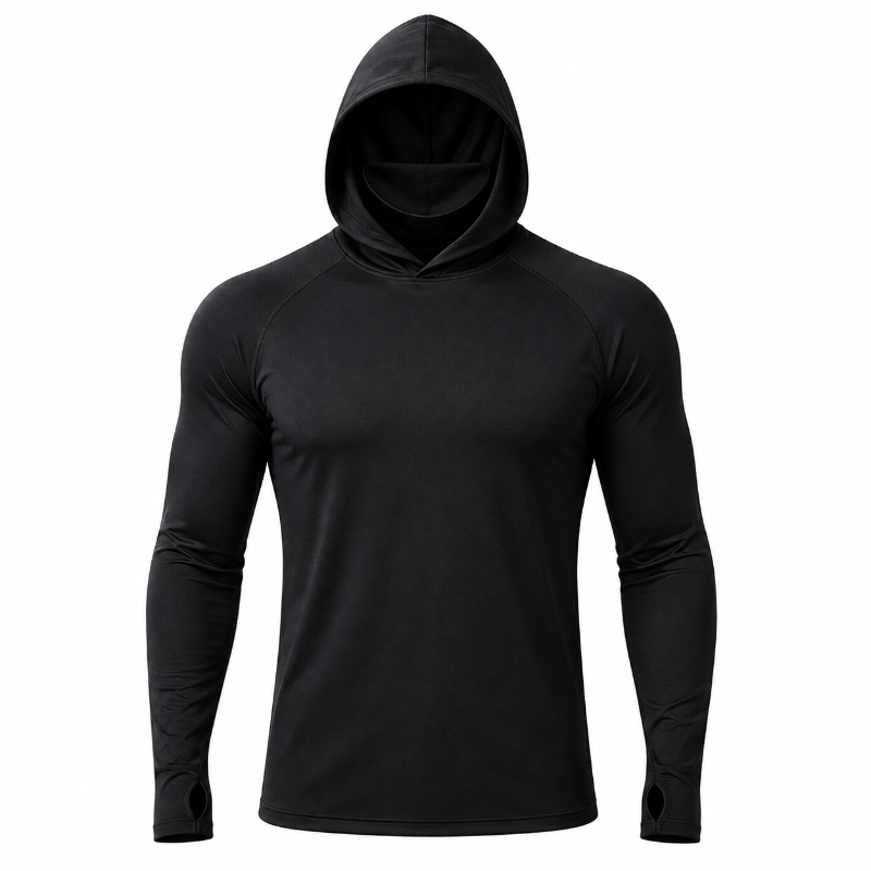 Men's Hooded Long Sleeve Athletic Shirt