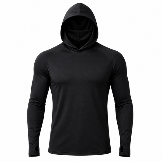 Men's Hooded Long Sleeve Athletic Shirt