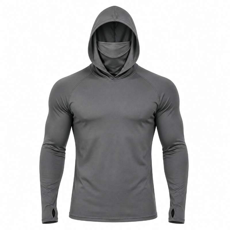 Men's Hooded Long Sleeve Athletic Shirt