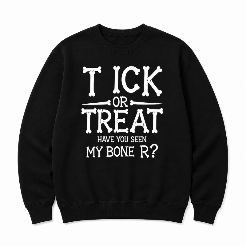 Tick or Treat Funny Halloween Graphic Hoodie