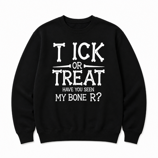 Tick or Treat Funny Halloween Graphic Hoodie