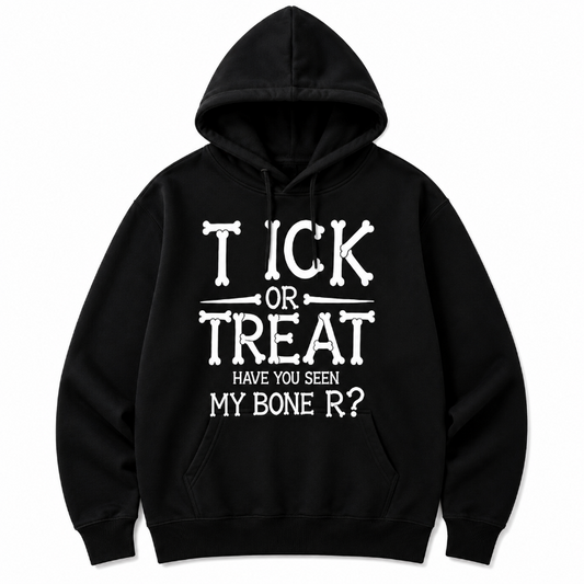 Tick or Treat Funny Halloween Graphic Hoodie