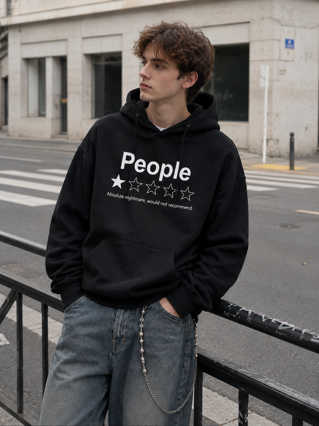 People One Star Review Graphic Sweatshirt