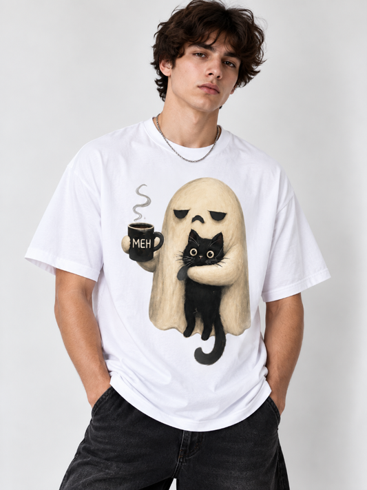 Ghost Cat Coffee Tee