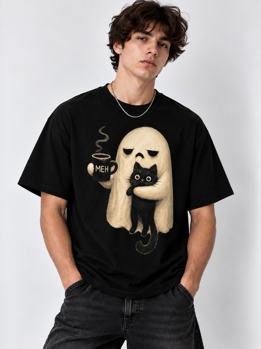 Ghost Cat Coffee Tee