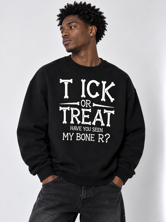 Tick or Treat Funny Halloween Graphic Hoodie