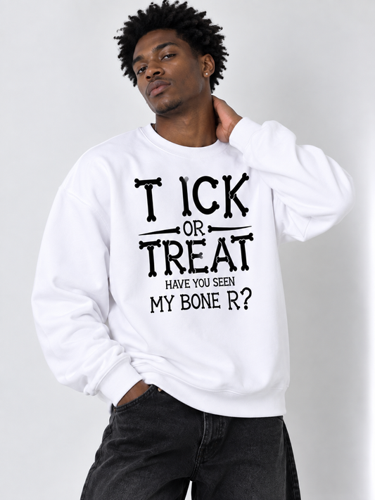 Tick or Treat Funny Halloween Graphic Hoodie