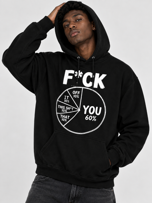 Funny F*ck You Pie Chart Graphic Hoodie