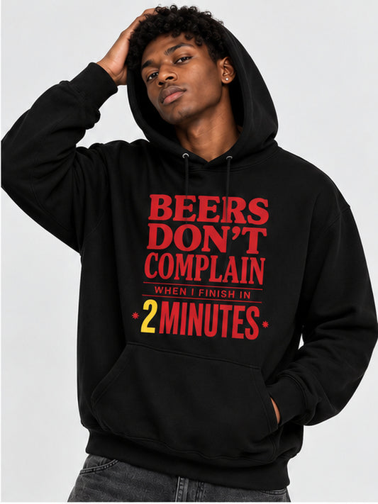 Beers Dont Complain Funny Graphic Hoodie