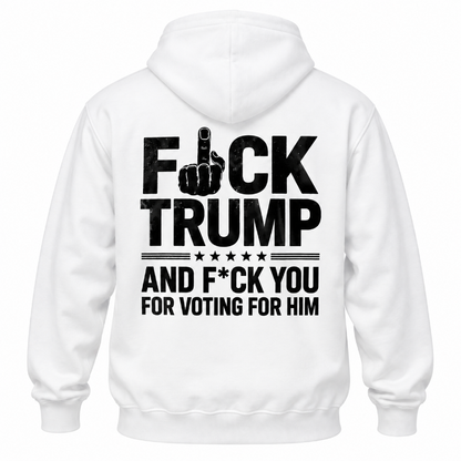 Fuck Trump Graphic Tee Long Sleeve Hoodie