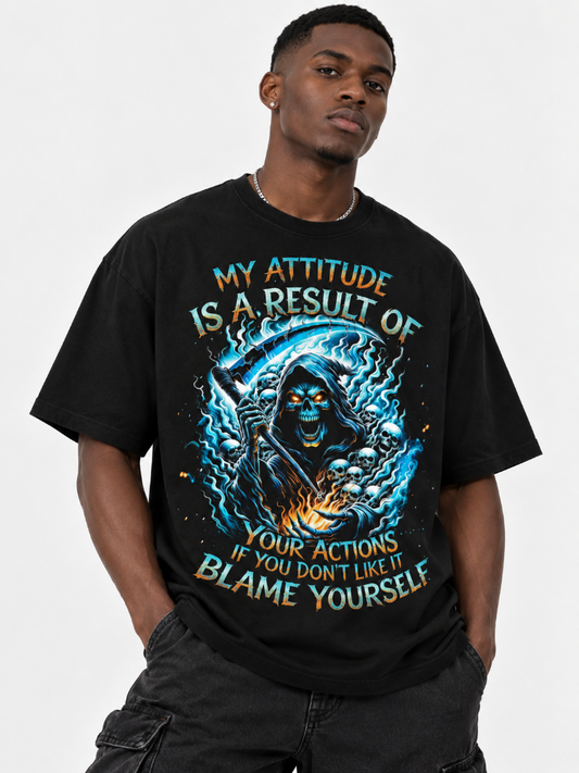 Men Cotton Grim Reaper Graphic