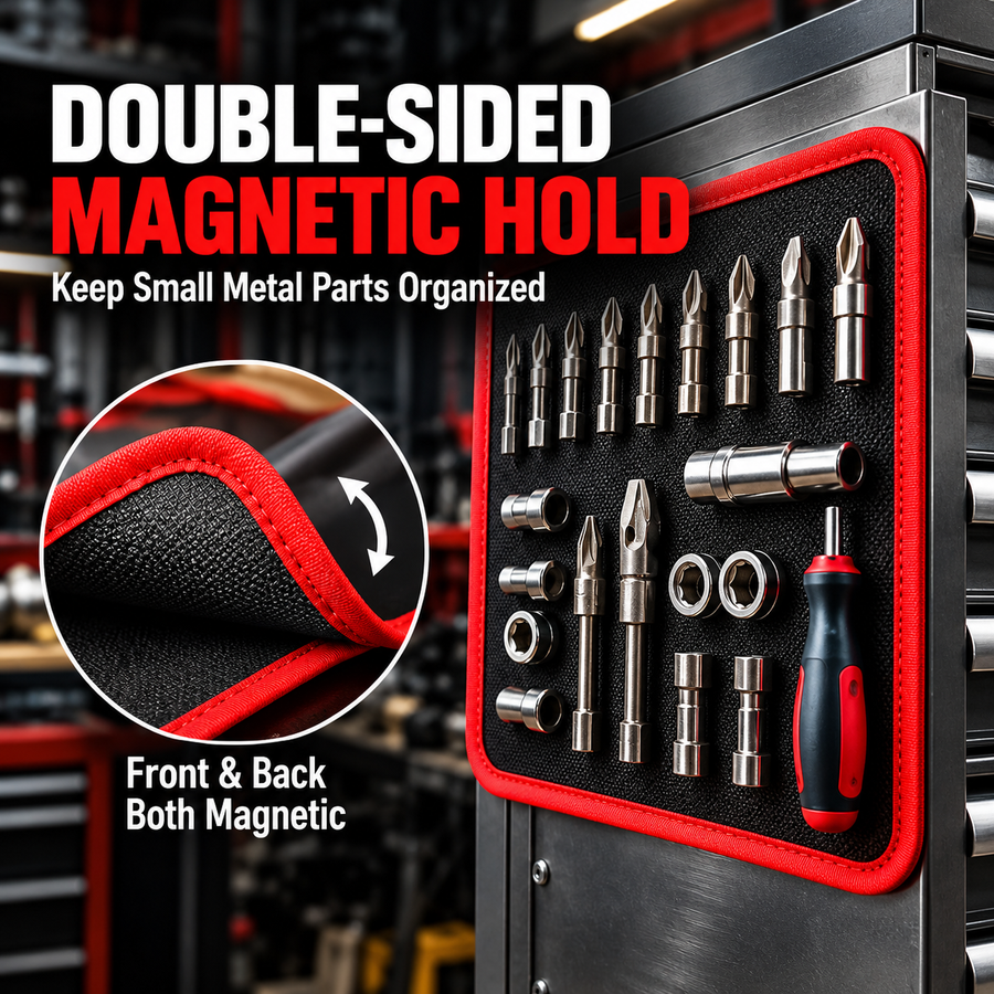 3PCS Double-Sided Magnetic Tool Mat Set Tool Organizer