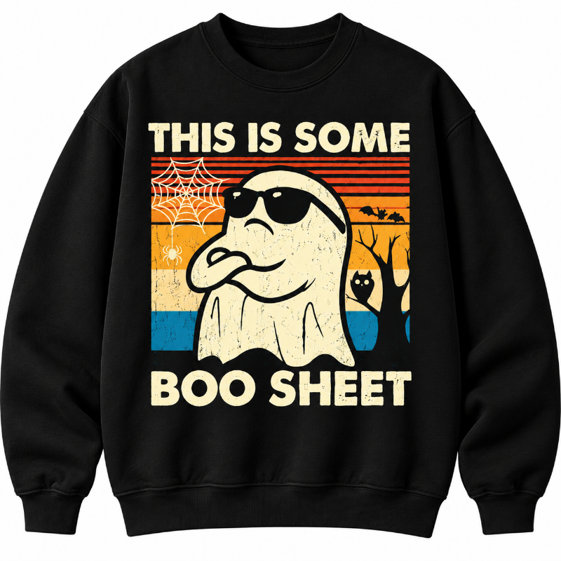 Funny Boo Sheet Halloween Ghost Graphic Hoodie