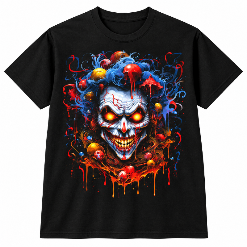 Scary Clown Halloween Graphic Tee Sweatshirt and Hoodie